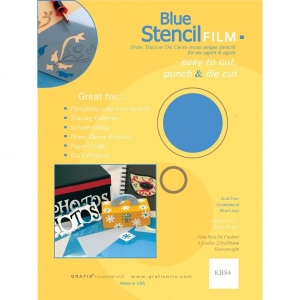 Blue stencil film 12 x 15 inch pack of 10 sheets