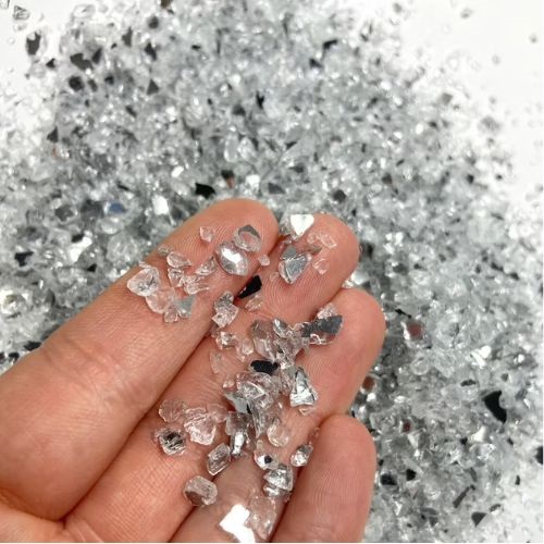 Amazon.com : Syedra Crushed Glass for Crafts, Crushed High Luster Chips,  Glitter, Broken Glass Pieces, Bar, Vase, Garden Decoration, 3-6mm, 410G  (Shiny Gold) : Arts, Crafts & Sewing