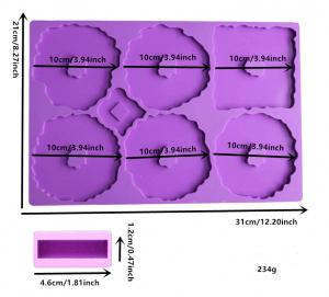 Geode Coaster Mold Measurements