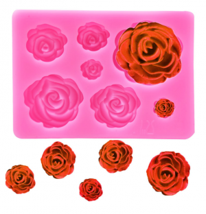 3D Silicon Rose Mold #127