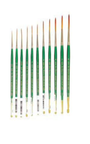 Golden Nylon Rigger Brushes