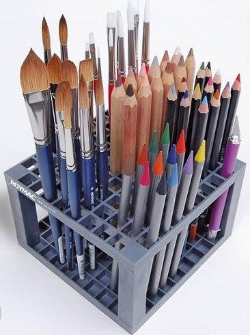 96 Hole Paintbrush Holder Artist's Organizer Rack Art Brushes or